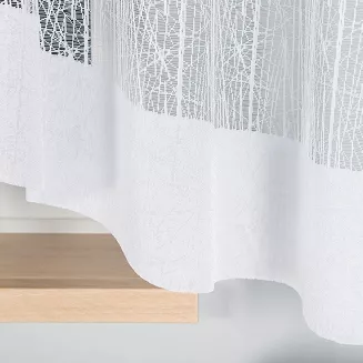 Firanka żakardowa gotowa na żabki WIKTORIA 410x160 biała