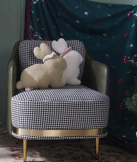 Poduszka dekoracyjna wielkanocna Królik z Bukli 37x37 Easter Bunny beżowa