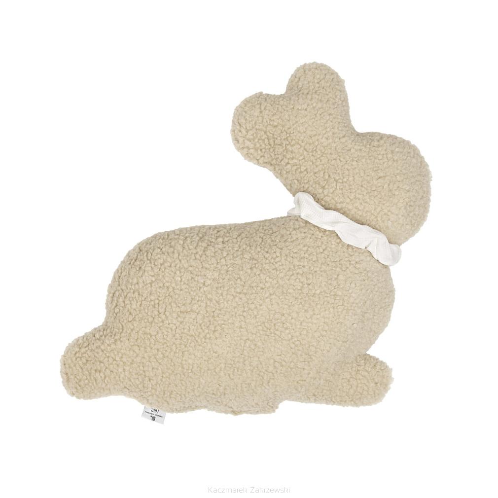 Poduszka dekoracyjna wielkanocna Królik z Bukli 37x37 Easter Bunny beżowa