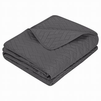 Narzuta dekoracyjna DASH 160x220 pikowana grafitowa