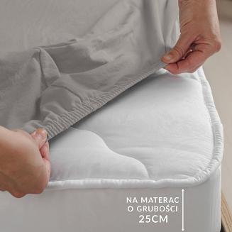 Prześcieradło jersey elastan z gumką 180x200 Darymex popielate