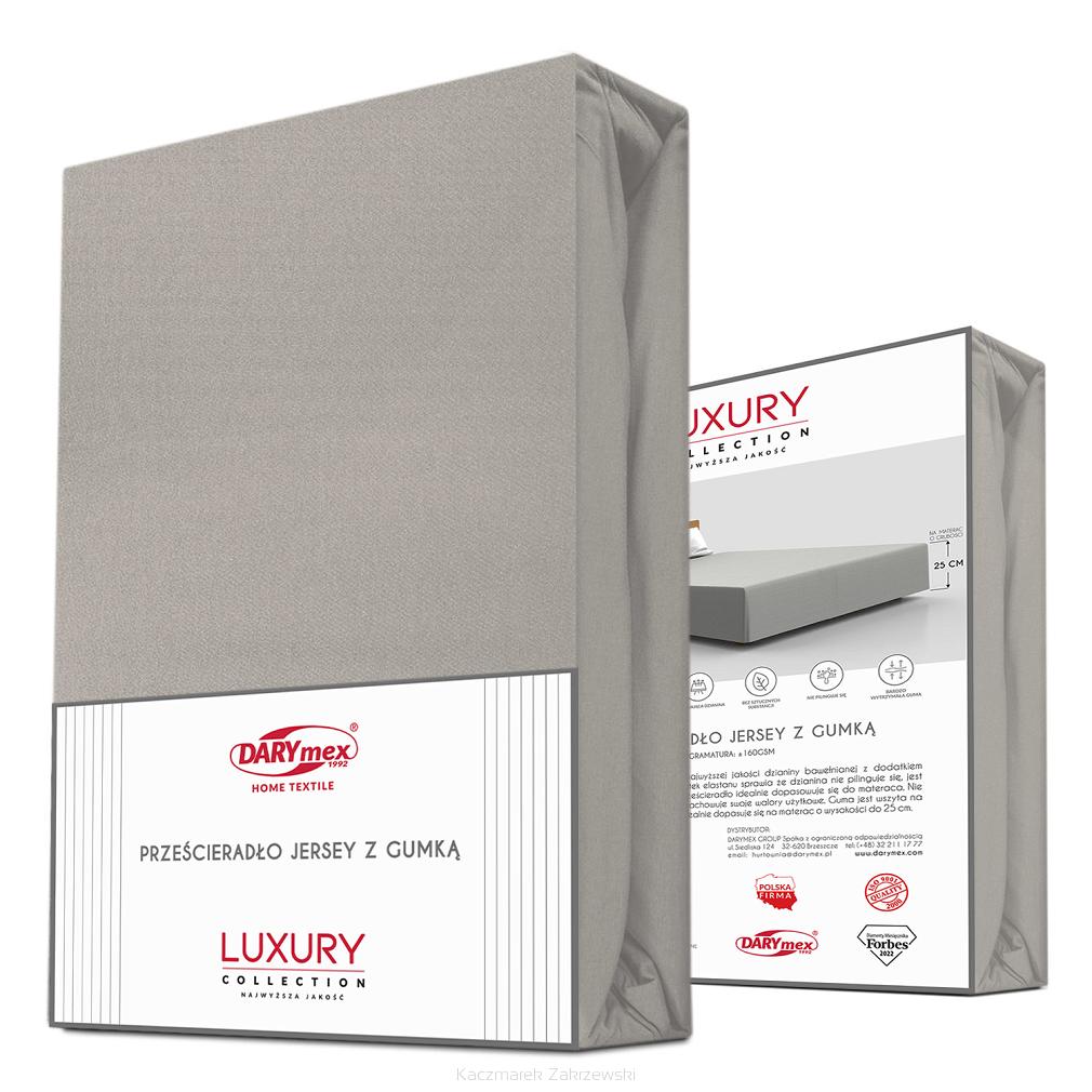 Prześcieradło jersey elastan z gumką 180x200 Darymex popielate