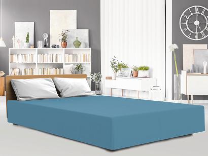 Prześcieradło jersey z elastanem z gumką 90x200 Darymex niebieskie