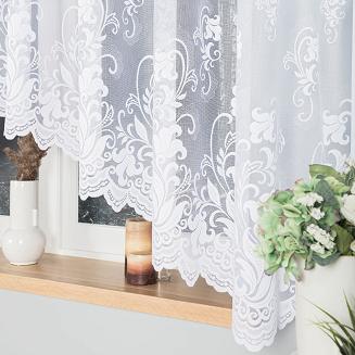 Firanka żakardowa gotowa na żabki MATYLDA 500x160 biała