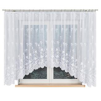 Firanka żakardowa gotowa na żabki MATYLDA 500x160 biała