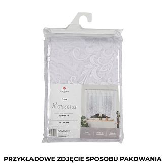 Firanka żakardowa gotowa na żabki MATYLDA 500x160 biała