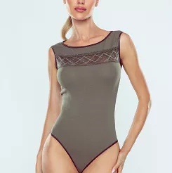 Body damskie bez rękawów Berna khaki