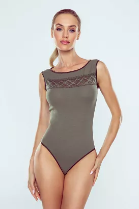 Body damskie bez rękawów Berna khaki