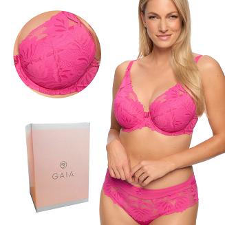 Biustonosz Push Up z koronką Sophia 1225 fuksja