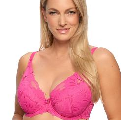 Biustonosz Push Up z koronką Sophia 1225 fuksja