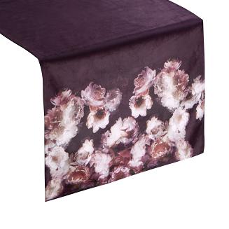 Obrus dekoracyjny MERLA 40x180 Eurofirany bordowy/różowy