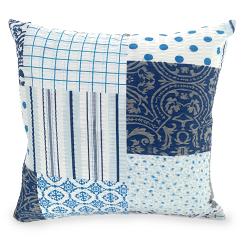 Poszewka z kory 70x80 wzór granatowa morska kratka patchwork