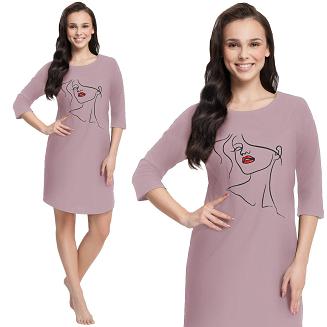 Koszula damska LUNA kod 71 pudrowa