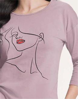 Koszula damska LUNA kod 71 pudrowa