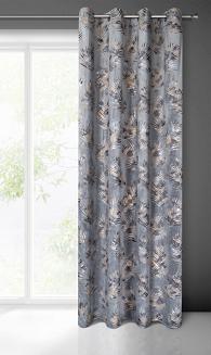 Zasłona gotowa na przelotkach GLORIA 140x250 Eurofirany stalowy