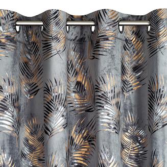 Zasłona gotowa na przelotkach GLORIA 140x250 Eurofirany stalowy