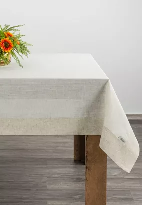 Obrus dekoracyjny NATU-10 145x240 Eurofirany naturalny z delikatną lamówką