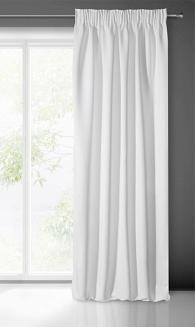 Zasłona gotowa na taśmie LOGAN 135x270 Eurofirany biała