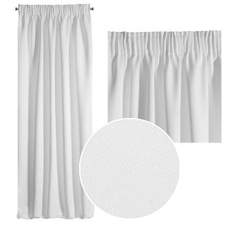 Zasłona gotowa na taśmie LOGAN 135x270 Eurofirany biała