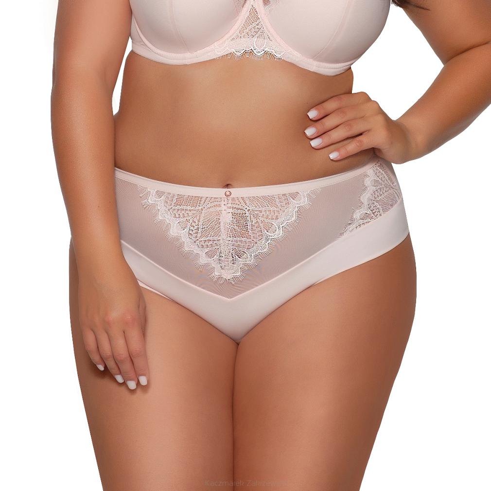 Figi damskie z koronką i tiulem AV 2076 różowe