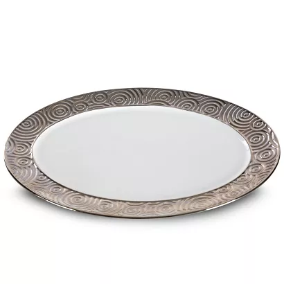 Patera dekoracyjna ALTEA 33x25 Eurofirany srebrna