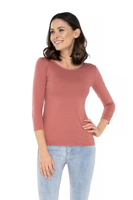Bluzka damska z rękawem 3/4 MANATI różowa