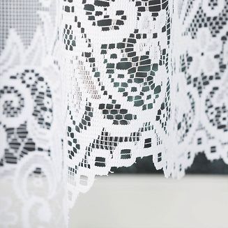 Firanka żakardowa gotowa na żabki BERENIKA 400x170 biała