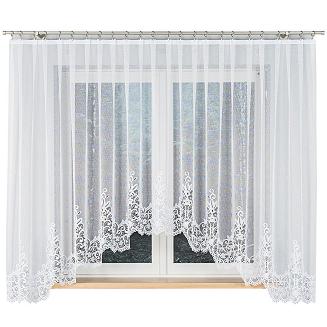 Firanka żakardowa gotowa na żabki BERENIKA 400x170 biała