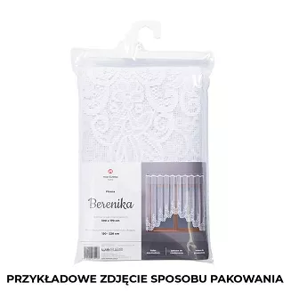 Firanka żakardowa gotowa na żabki BERENIKA 400x170 biała