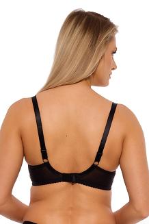 Biustonosz z koronką GAIA Semi-Soft Malene 1266 półusztywniany czarny różowy