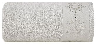 Ręcznik świąteczny JOY 70x140 Eurofirany jasnosrebrny