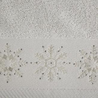 Ręcznik świąteczny JOY 70x140 Eurofirany jasnosrebrny