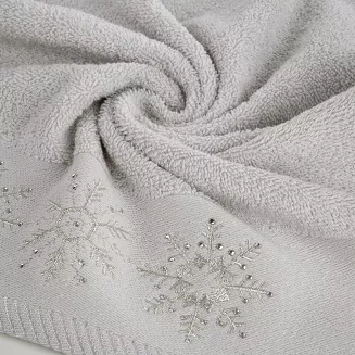 Ręcznik świąteczny JOY 70x140 Eurofirany jasnosrebrny