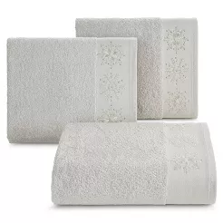 Ręcznik świąteczny JOY 70x140 Eurofirany jasnosrebrny