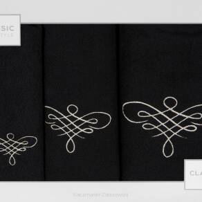 Komplet ręczników 3 częściowy TATTOO Eurofirany czarny