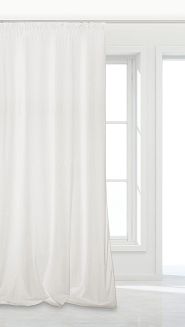 Zasłona gotowa na taśmie VELVET SOFT 140x300 welurowa biała