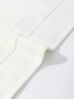 Ręcznik bawełniany wafel Checky 30x30 biały z ozdobną bordiurą
