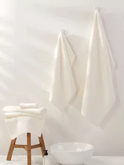 Ręcznik bawełniany wafel Checky 30x30 biały z ozdobną bordiurą