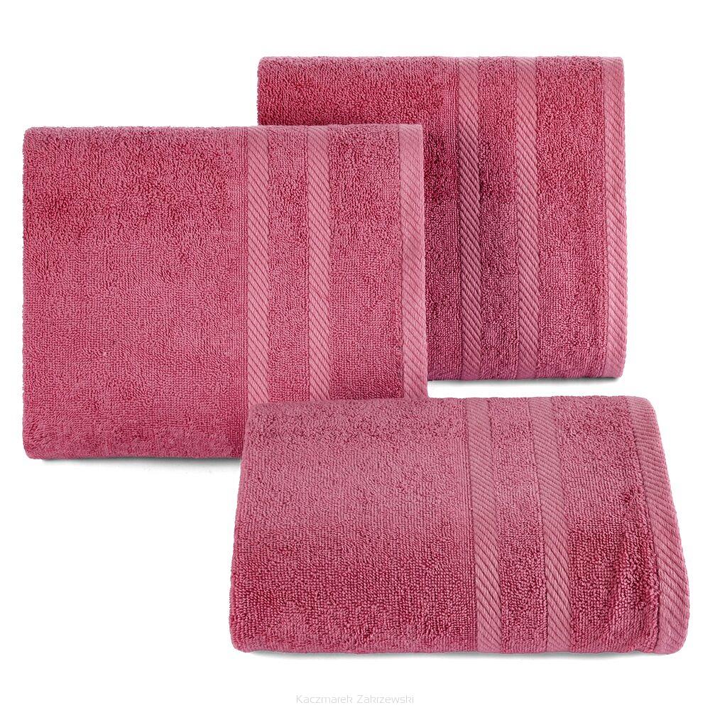 Ręcznik bawełniany MILO 70x140 Eurofirany ciemnoróżowy