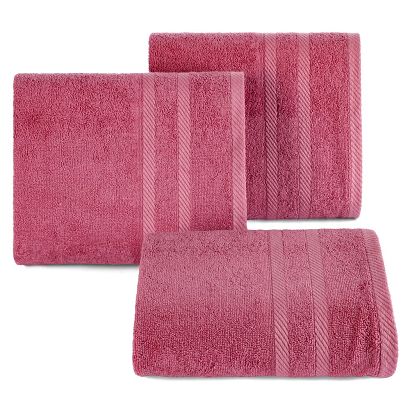 Ręcznik bawełniany MILO 70x140 Eurofirany ciemnoróżowy