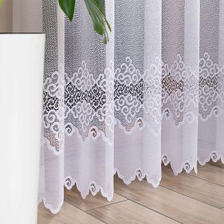 Firanka żakardowa gotowa na żabki MODESTA-1 200x250 biała