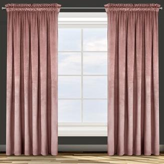 Zasłona gotowa na taśmie ROSA 140x270 Design91 różowy