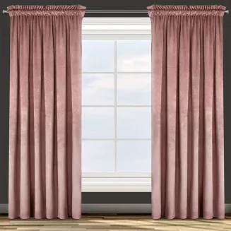 Zasłona gotowa na taśmie ROSA 140x270 Design91 różowy