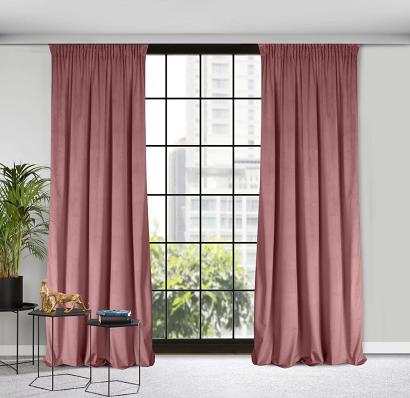 Zasłona gotowa na taśmie ROSA 140x270 Design91 różowa