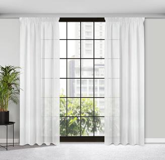 Firana gotowa na taśmie MARGO 140x270 Eurofirany biały