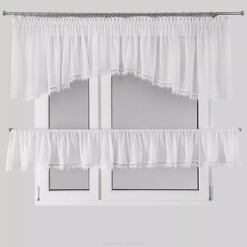 Firana gotowa na taśmie DAGMARA-4 400x65 Eurofirany biały