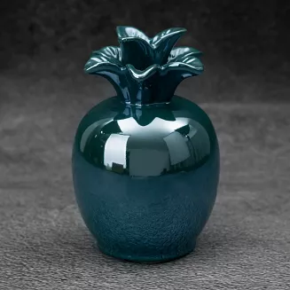 Figurka dekoracyjna SIMONA2 11x16 Eurofirany turkusowa perłowy połysk ananas