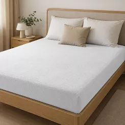 Prześcieradło frotte z gumką 160x200 białe