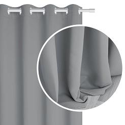 srebrna zasłona zaciemniająca blackout 140x250 hold