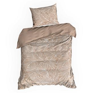 Pościel satynowa SPRING 140x200 Eurofirany jasnobrązowy